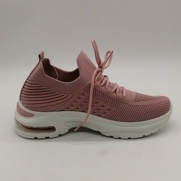 LaSheelah Womens Catega-6 Slip On Running Sneakers Maeve Mesh White Soles 9 NEW - Picture 2 of 10